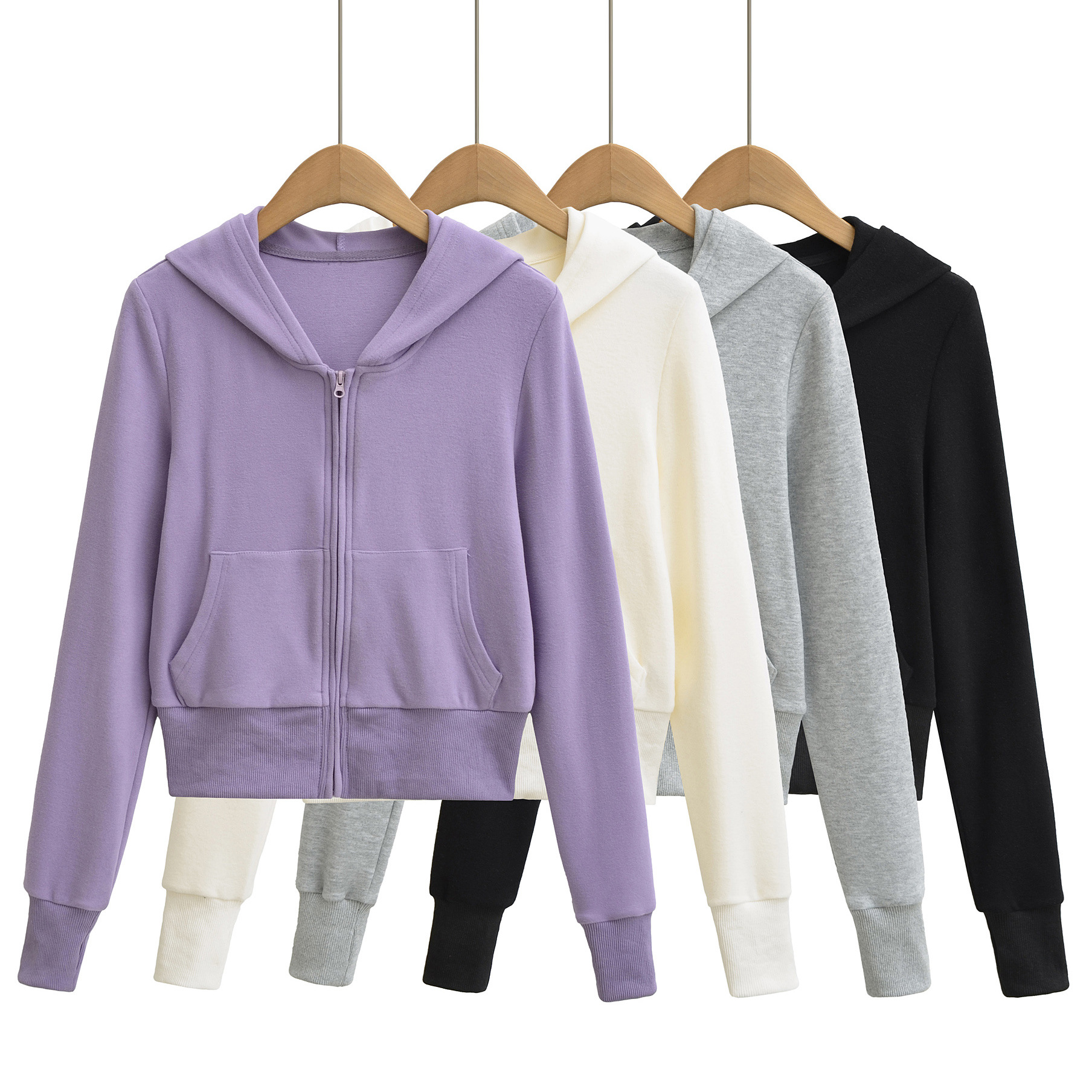 Pastel Hoodie With Soft Brushe - Women Formal Wear Types บทวิจารณ์และราคา
