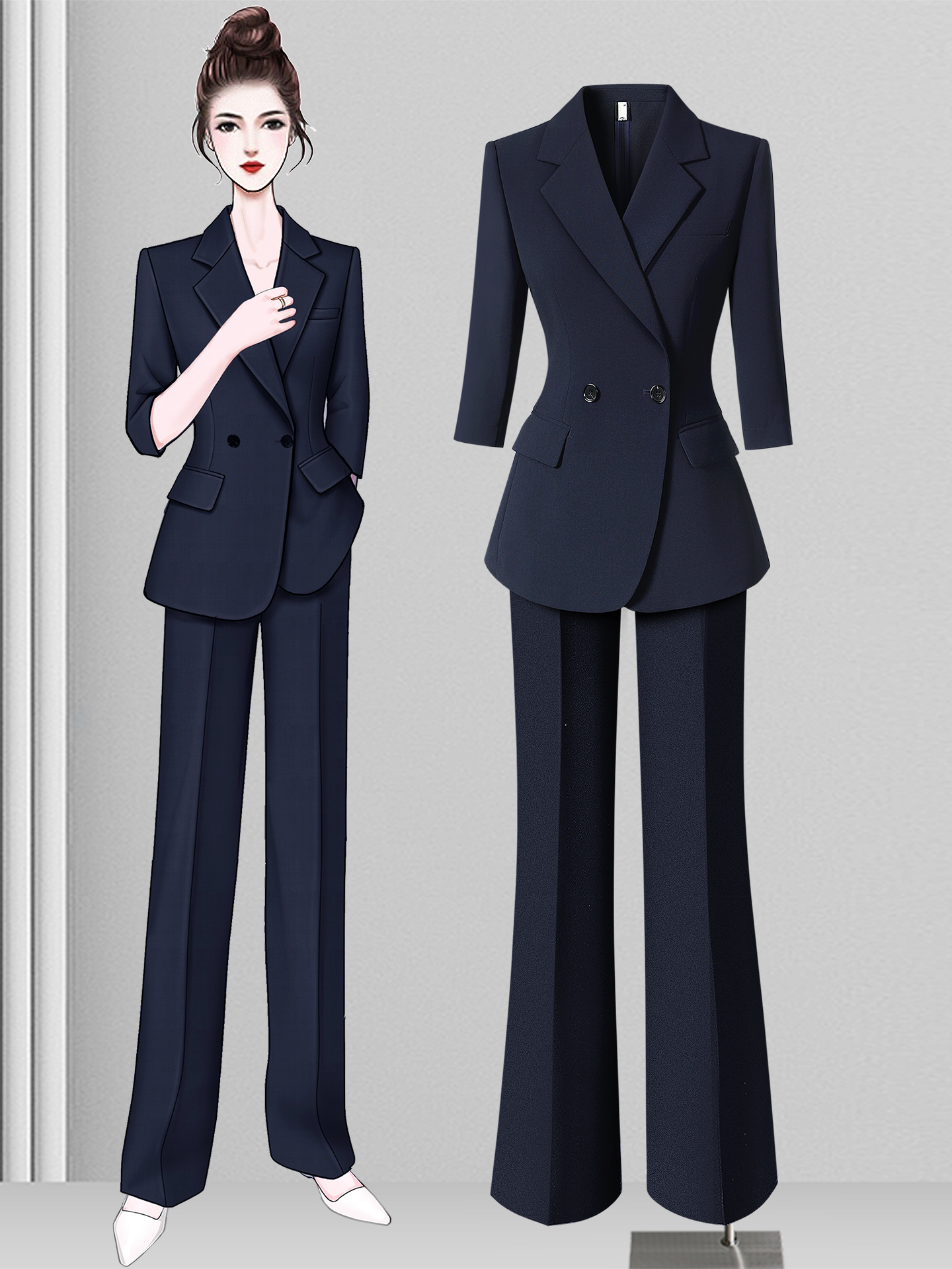 Professional Thin Seven-Quarte - Women'S Formal Wear Stores บทวิจารณ์และราคา