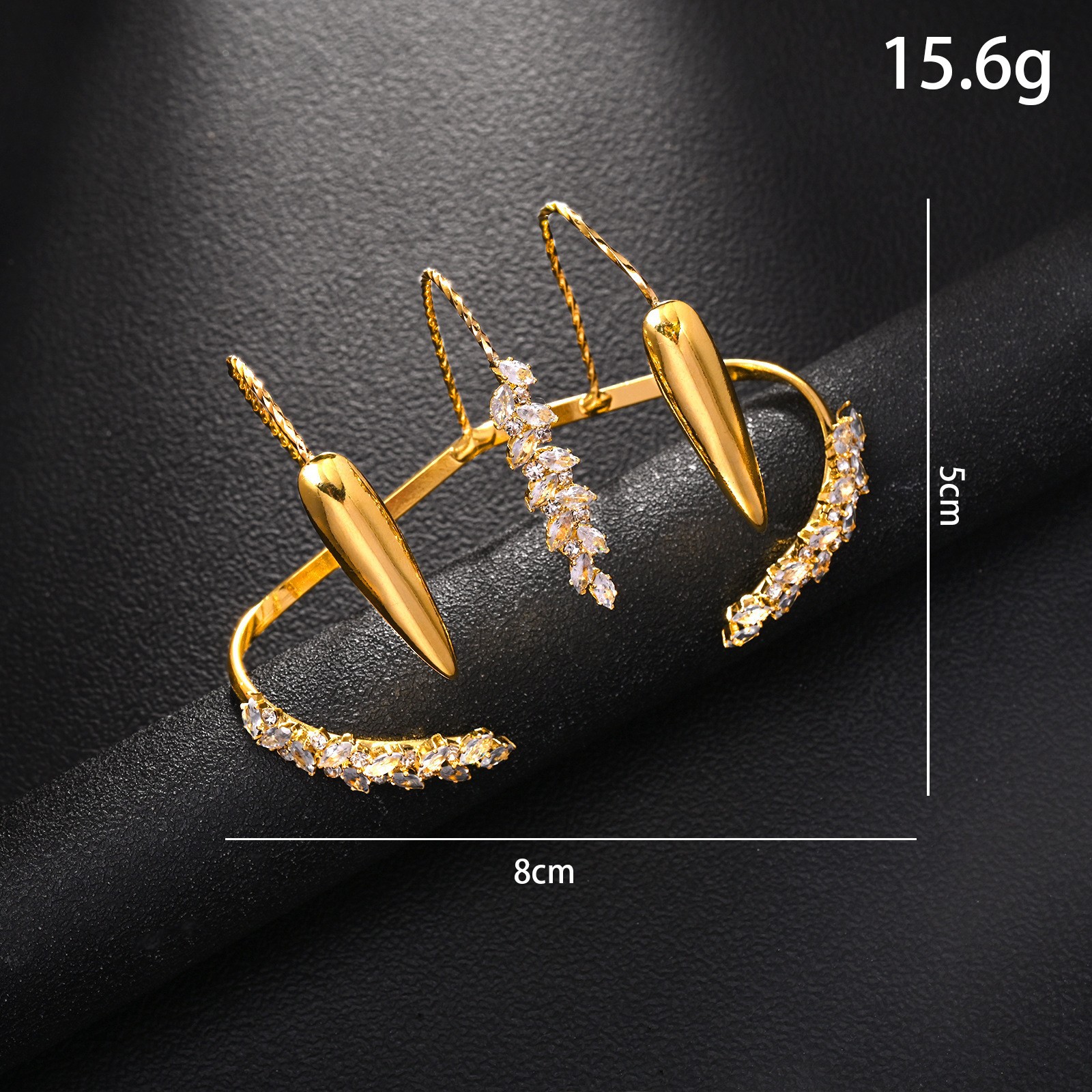 Edgy Wheat-Shape Crystal Open  - Edgy Formal Wear Women บทวิจารณ์และราคา